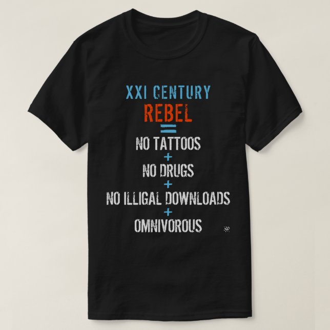 Camiseta Rebelde moderno (Frente do Design)