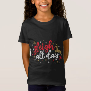 Camiseta Rebelde O Dia Todo Reindeado Engraçado Feliz Natal