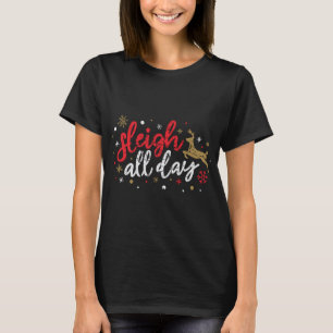 Camiseta Rebelde O Dia Todo Reindeado Engraçado Feliz Natal