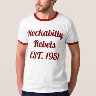 Camiseta Rebelde Rockabilly do anos 50 retro