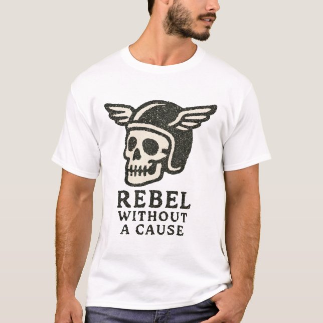 Camiseta Rebelde Sem Causa Crânio (Frente)