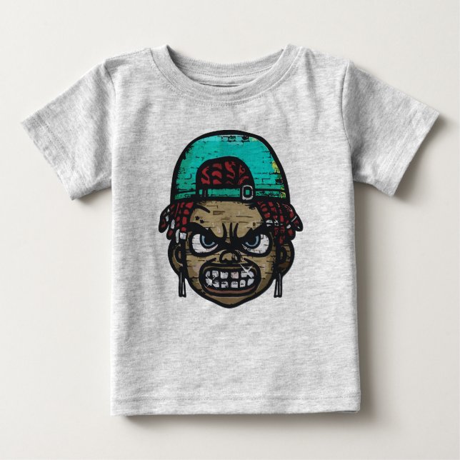 Camiseta Rebelde Urbano: Rosto Estilo Grafite (Frente)