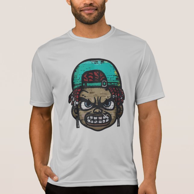 Camiseta Rebelde Urbano: Rosto Estilo Grafite (Frente)