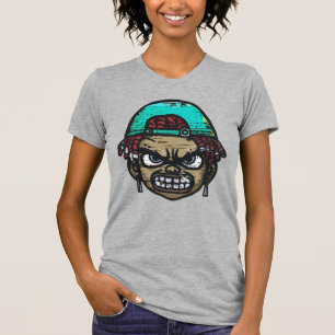 Camiseta Rebelde Urbano: Rosto Estilo Grafite
