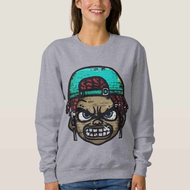 Camiseta Rebelde Urbano: Rosto Estilo Grafite (Frente)