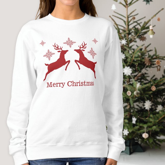 Camiseta Rebeldes Vermelhos E Flocos De Neve Feliz Natal (Festive design for the Holiday season.)