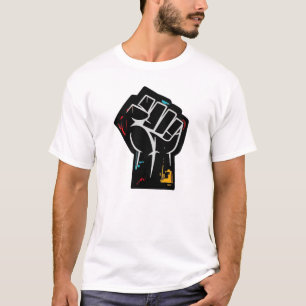 Camiseta Rebelião do Poder Negro Punho Design para Ativismo