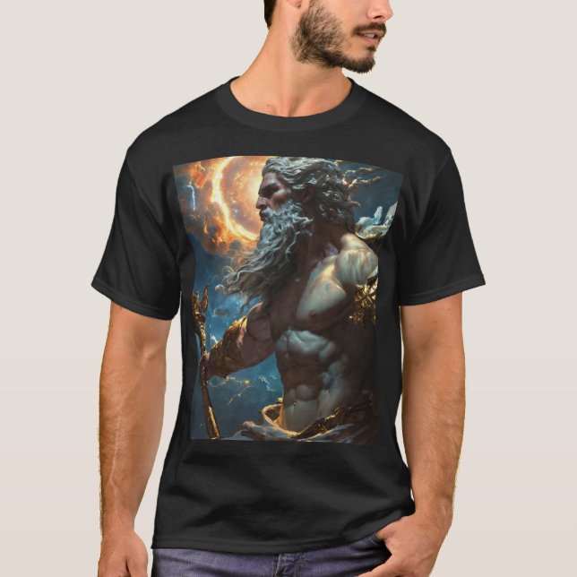 Camiseta Rebelião dos Deuses: Levante Cósmico de Zeus (Frente)