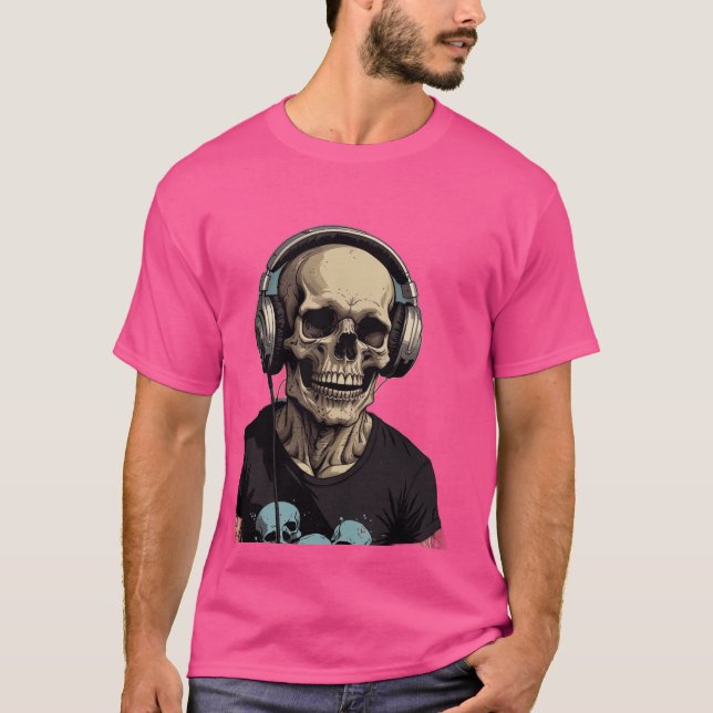 Camiseta Rebelião Rock & Roll: Roupa e Calçados Negros (Frente)