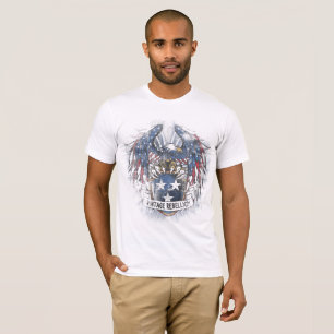 Camiseta Rebelião Vintage, Escudo de Águia Americana,