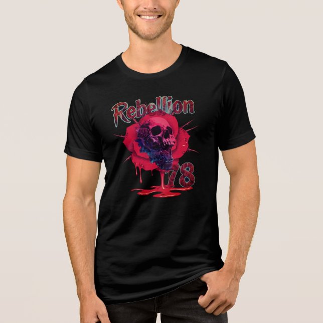 Camiseta Rebellion78 Rosas Caveira  (Frente)