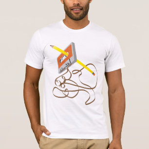 Camiseta rebobinação da cassete de banda magnética do an