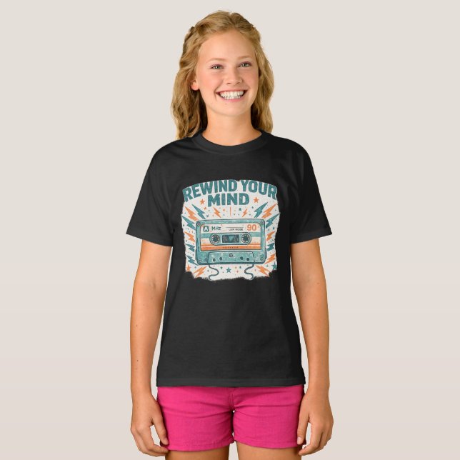 Camiseta Rebobine Sua Mente (Frente Completa)