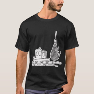 Camiseta Rebocador Perto da Rede de Pesca Pendurada