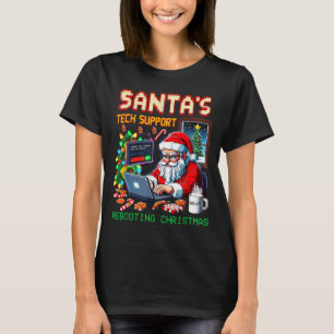 Camiseta Rebootando Pixel o Suporte Técnico do Papai Noel