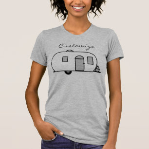 Camiseta Reboque clássico da Vintage com caravana arredond