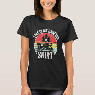 Camiseta Reboque de Acampamento Retro Antigo Caravana Van