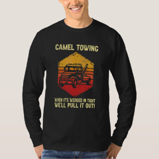 Camiseta Reboque de Camelo Vamos Puxar Humor Retrô Dito