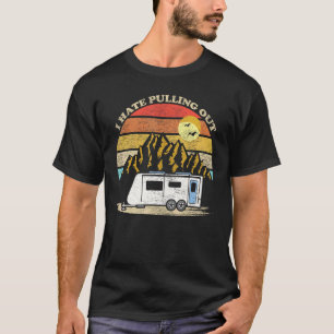 Camiseta Reboque de Viagem de RV de Campista Vintage Retro