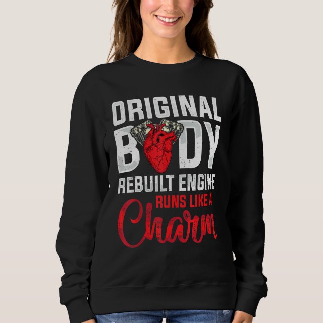 Camiseta Rebuilt Engine Open Heart Surgery Recovery Survivo (Frente)