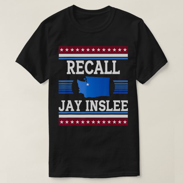 Camiseta Recall Jay Inslee Governador do Estado de Washingt (Frente do Design)