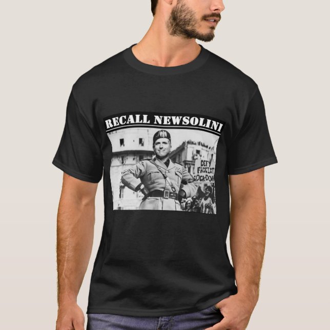 Camiseta Recall Newsolini - Recall Gavin Newsom - Save CA (Frente)