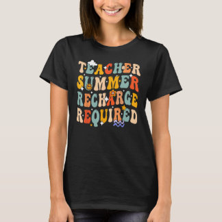 Camiseta Recarga de Verão de Professores Necessária no Últi