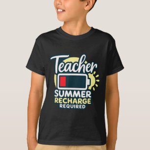 Camiseta Recarga de Verão do Professor Necessária Último di
