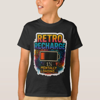 Camiseta “Recarga Retro – Carregando Mentalmente…”