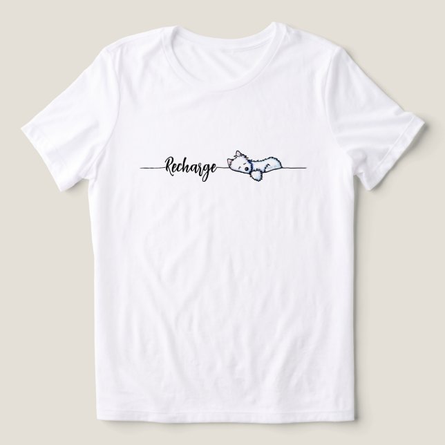 Camiseta Recarregar Westie (Design frontal)