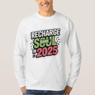 Camiseta Recarregue sua alma no Design Sticker 2025