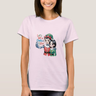 Camiseta 🤖 Receba um Chatbot Elfie Memórias de Natal Engra
