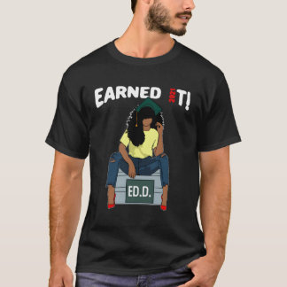 Camiseta Recebeu Doutorado Em Educação D Doutorado Preto