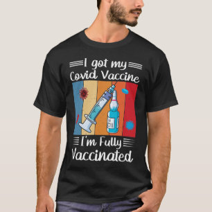 Camiseta Recebi A Minha Citação Vacinada De Vacina Contra O