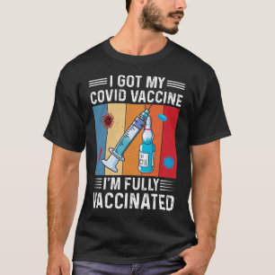 Camiseta Recebi A Minha Citação Vacinada De Vacina Contra O