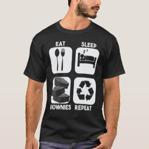 Camiseta Receita de Brownie Barra de Chocolate Vegana Fudge