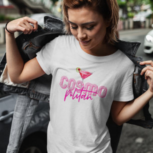 Camiseta Receita de Coquetel Personalizado Cosmopolita Aqua