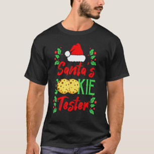 Camiseta Receita de Natal de Santas Cookie Tester