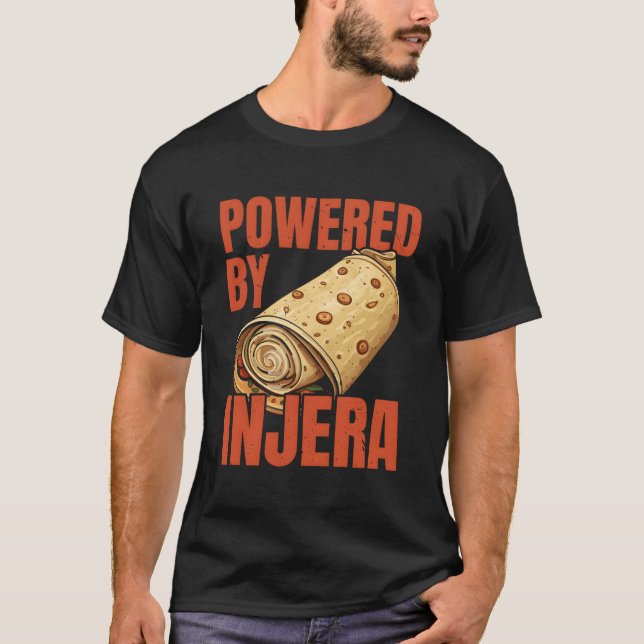 Camiseta Receita de Pancake Injera, Comida Etíope - Pão (Frente)