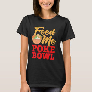 Camiseta Receita de Peixes de Comida Havaiana do Poke Bowl