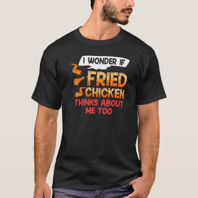 Camiseta Receita de Tiras de Asa de Frango Frito Dedos (Frente)