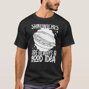 Camiseta Receita de torradeira de Comida de almoço do Sandw