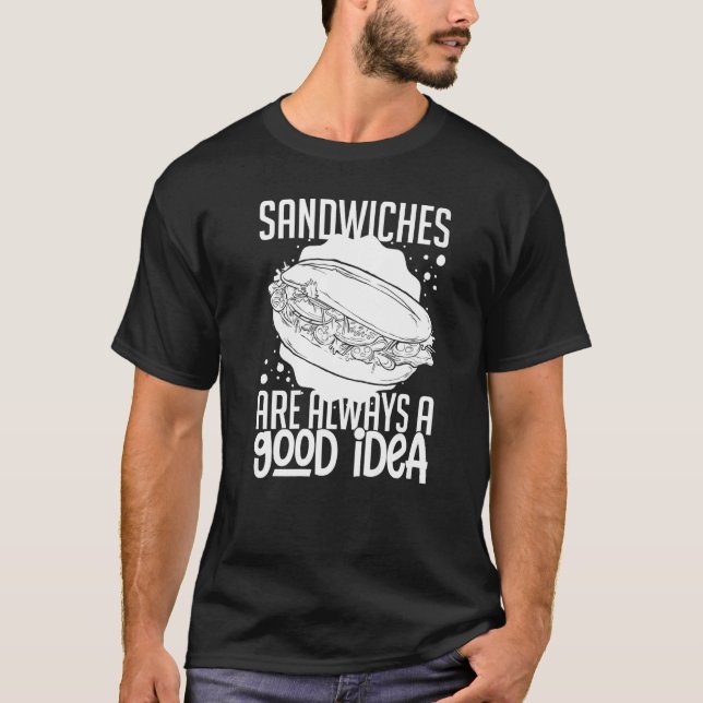 Camiseta Receita de torradeira de Comida de almoço do Sandw (Frente)