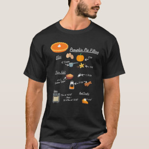 Camiseta Receita de torta de abóbora em um