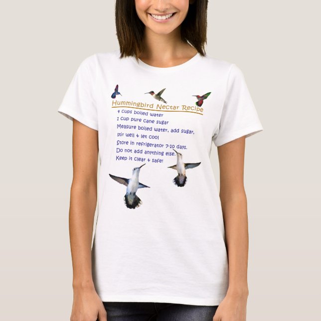 Camiseta Receita do néctar do colibri (Frente)