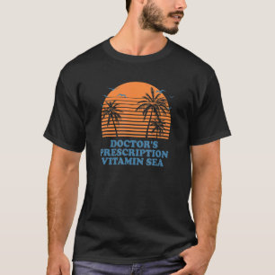Camiseta Receita Médica Vitamin Sea Beach Humor Oc