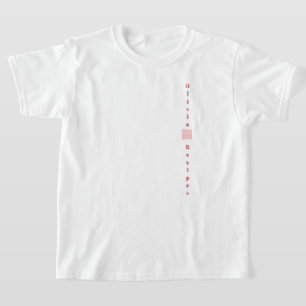 Camiseta Receitas de Gingham Rosa Bege Xadrez Fofo Feminino