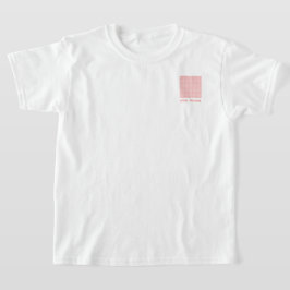 Camiseta Receitas de Gingham Rosa Bege Xadrez Fofo Feminino