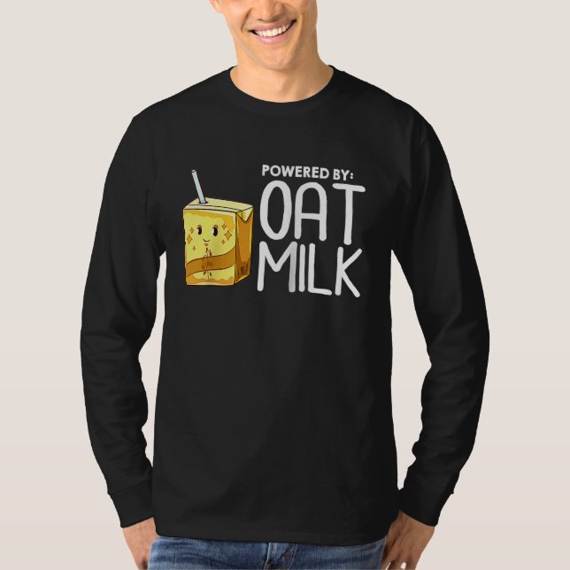 Camiseta Receitas de Leite de Aveia Vegano Bebida Leite à B (Frente)