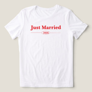 Camiseta Recém-Casada 2026 Roupa de Lua de Mel da Noiva Rec
